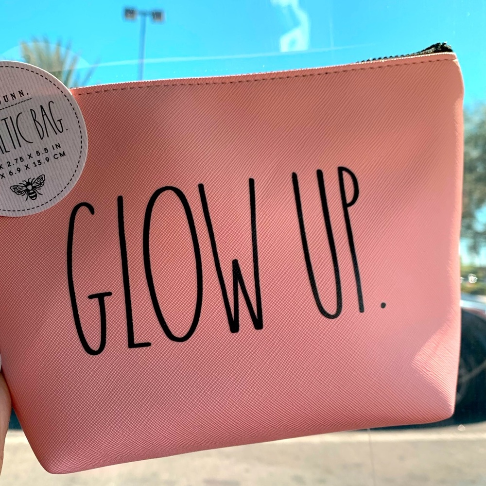 Rae Dunn Cosmetic Makeup Bag “GLOW UP” NWT